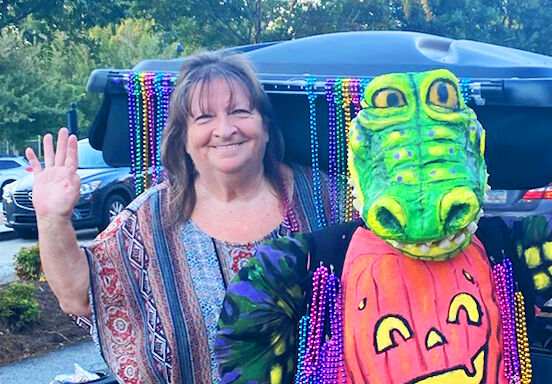 Dumpster alligator effigy